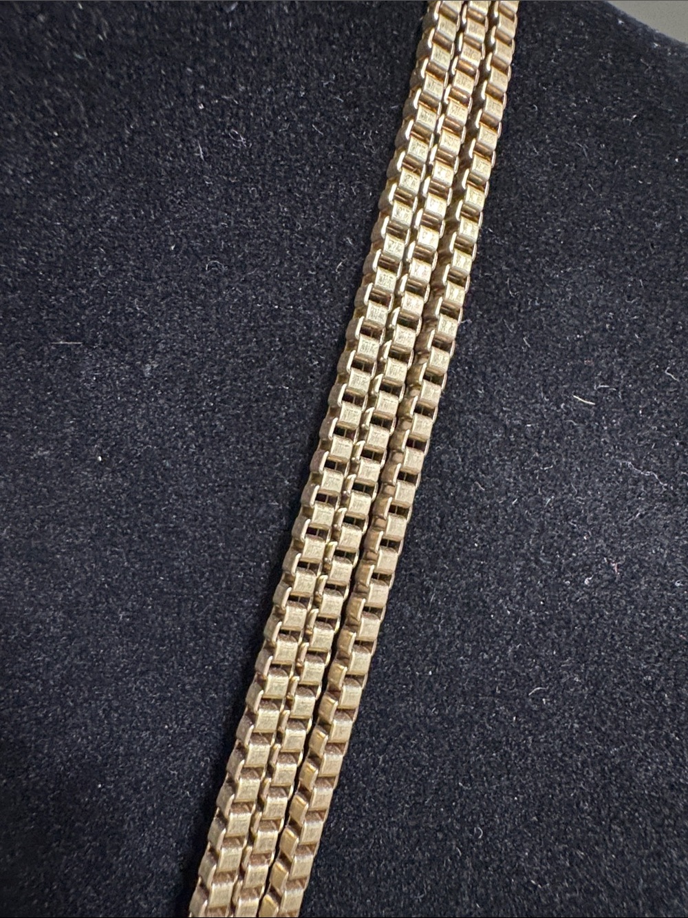 Gold-Tone Statement Pendant Necklace - Bold Square Cutout - Picture 3 of 11